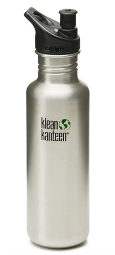 Klean Kanteen Stainless Steel Bottle 27oz Brushed Stainless