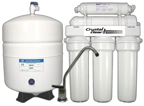  Five Stage Reverse Osmosis Drinking Water Filter System Removes Fluoride Includes Storage Tank