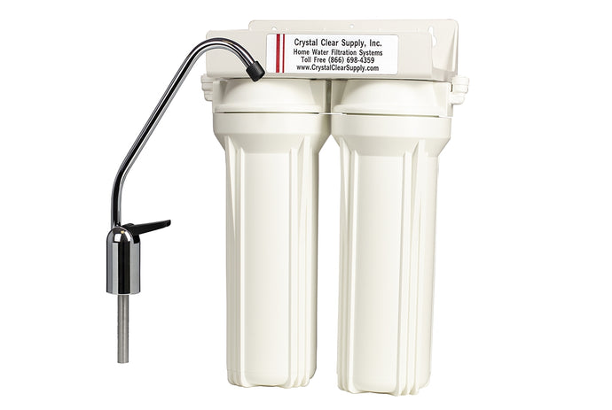 Double Undersink Kitchen  Water Filter KDF & GAC with Sodium Removal Filter